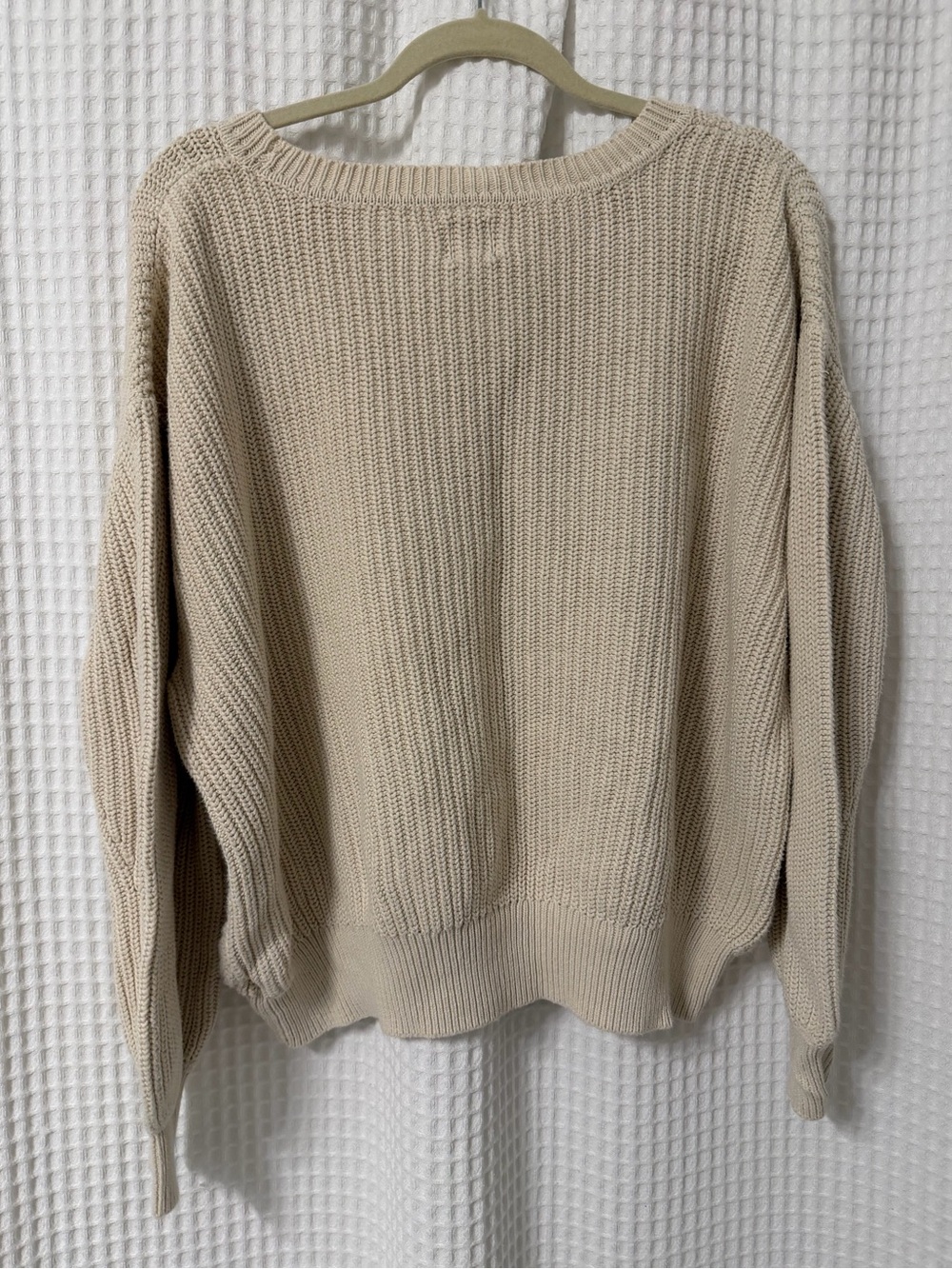 GAP Shaker-Stitch Crewneck Sweater | Chino Beige | XL - Picture 4 of 6